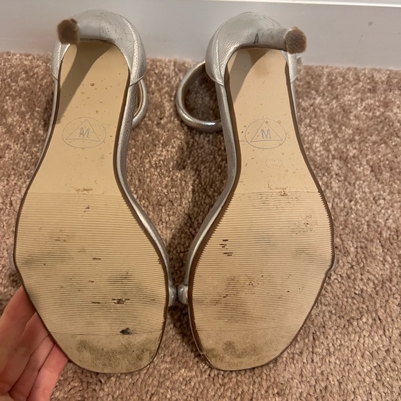 Missguided Metallic Silver High-heels with ankle strap - Picture 5 of 5